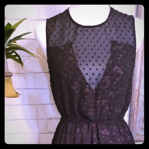 H & M black chiffon size 4 dress